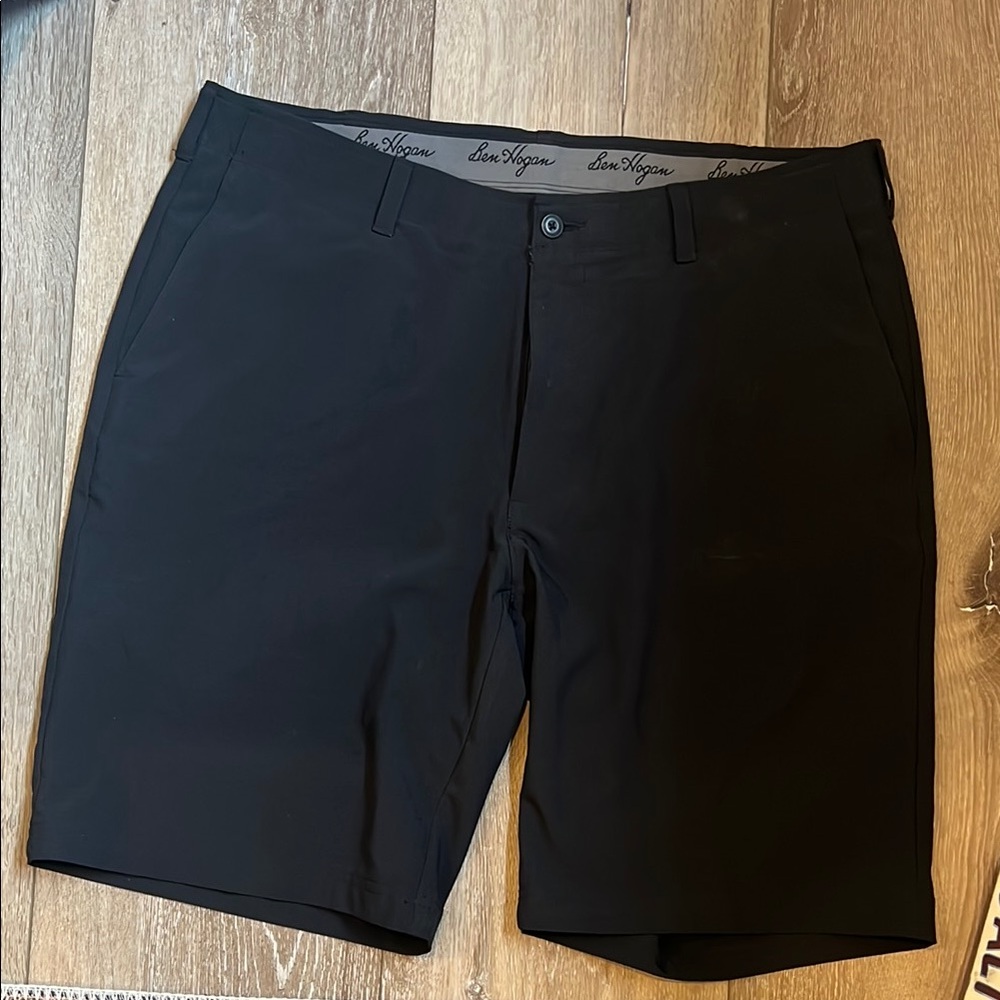 Hogan Black Flat Front Shorts Classic Style - Like New